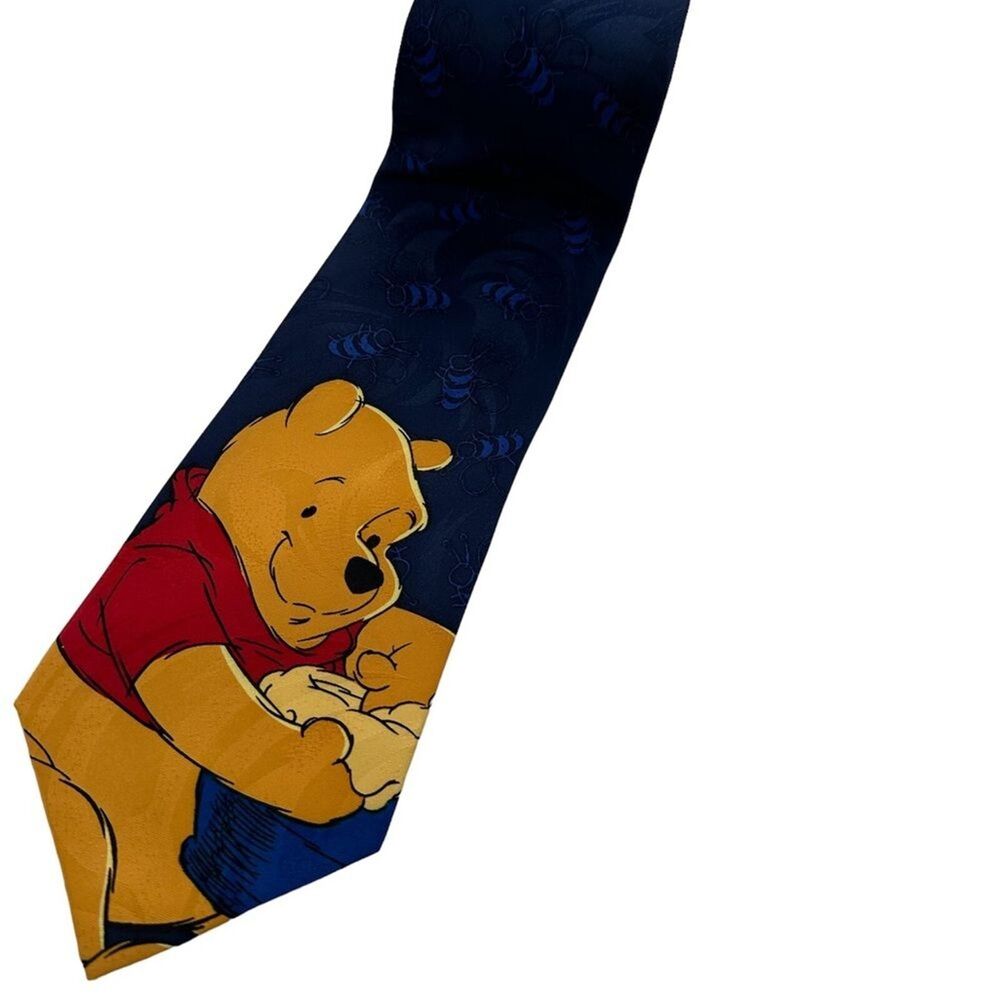 Vintage Winnie the Pooh Navy Blue Neck Tie
